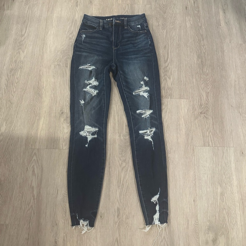 American Eagle Curvy High Rise Dream Jean ( size 0R )